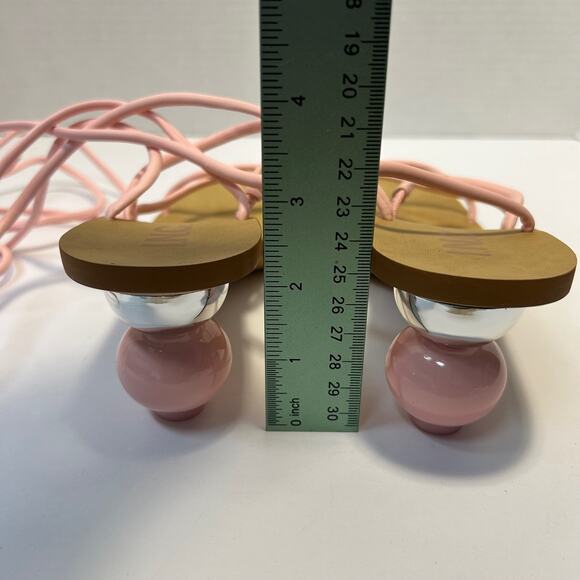 INC Chedel Pink Lace Up Wrapping Ankle Tie Dress Sandals 6.5M - Picture 5 of 10